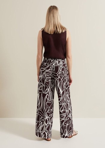 Phase Eight Anna Printed Wide Leg Trousers Multicolor Australia | VM6519834